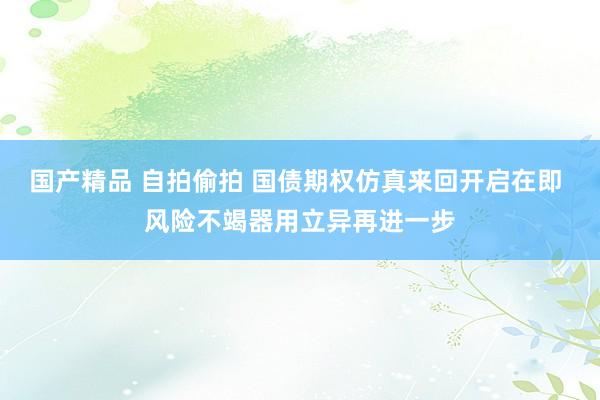 国产精品 自拍偷拍 国债期权仿真来回开启在即 风险不竭器用立异再进一步