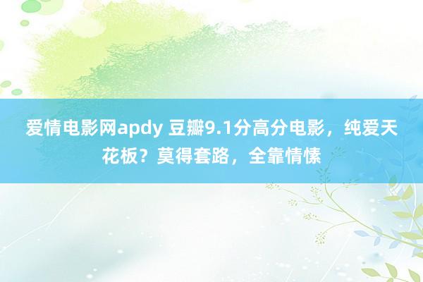 爱情电影网apdy 豆瓣9.1分高分电影，纯爱天花板？莫得套路，全靠情愫