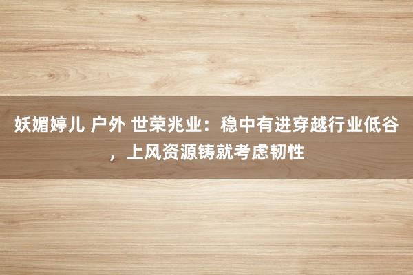 妖媚婷儿 户外 世荣兆业：稳中有进穿越行业低谷，上风资源铸就考虑韧性