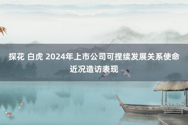 探花 白虎 2024年上市公司可捏续发展关系使命近况造访表现