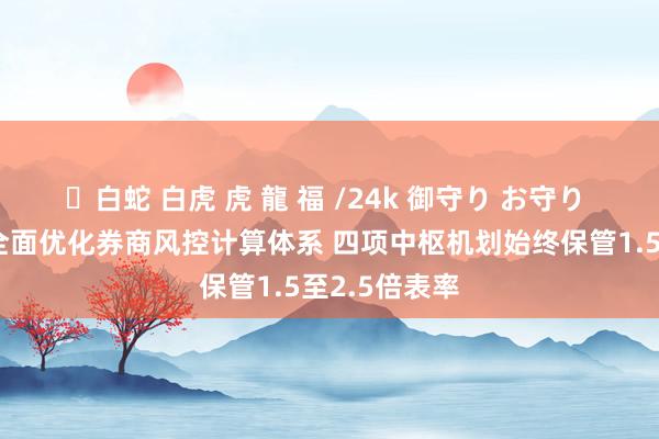 ✨白蛇 白虎 虎 龍 福 /24k 御守り お守り 中国证监会全面优化券商风控计算体系 四项中枢机划始终保管1.5至2.5倍表率