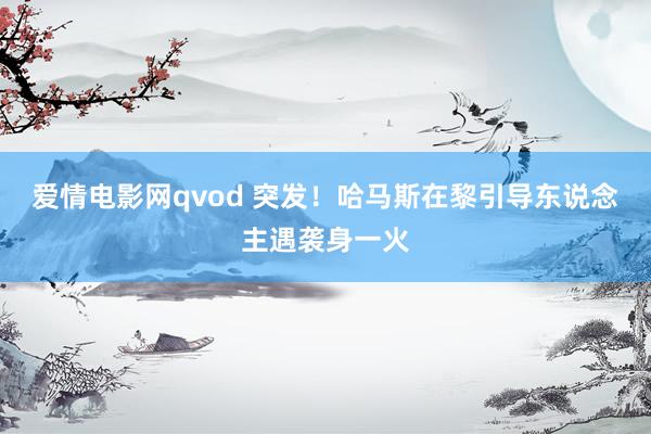 爱情电影网qvod 突发！哈马斯在黎引导东说念主遇袭身一火