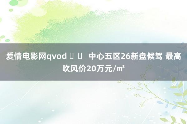 爱情电影网qvod 		 中心五区26新盘候驾 最高吹风价20万元/㎡