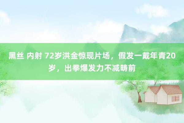 黑丝 内射 72岁洪金惊现片场，假发一戴年青20岁，出拳爆发力不减畴前