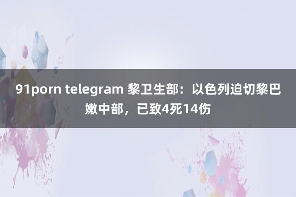 91porn telegram 黎卫生部：以色列迫切黎巴嫩中部，已致4死14伤