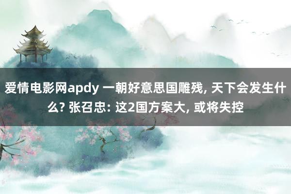 爱情电影网apdy 一朝好意思国雕残， 天下会发生什么? 张召忠: 这2国方案大， 或将失控