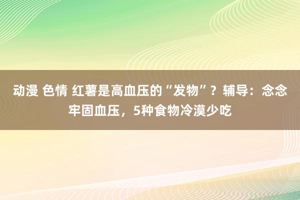 动漫 色情 红薯是高血压的“发物”？辅导：念念牢固血压，5种食物冷漠少吃