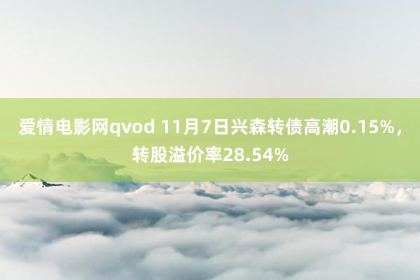 爱情电影网qvod 11月7日兴森转债高潮0.15%，转股溢价率28.54%