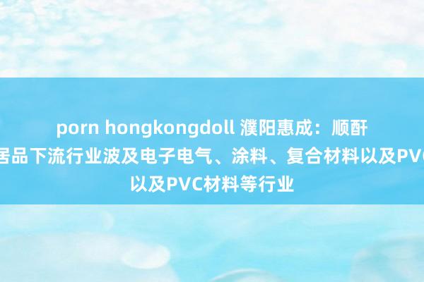 porn hongkongdoll 濮阳惠成：顺酐酸酐繁衍物居品下流行业波及电子电气、涂料、复合材料以及PVC材料等行业