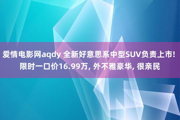 爱情电影网aqdy 全新好意思系中型SUV负责上市! 限时一口价16.99万， 外不雅豪华， 很亲民