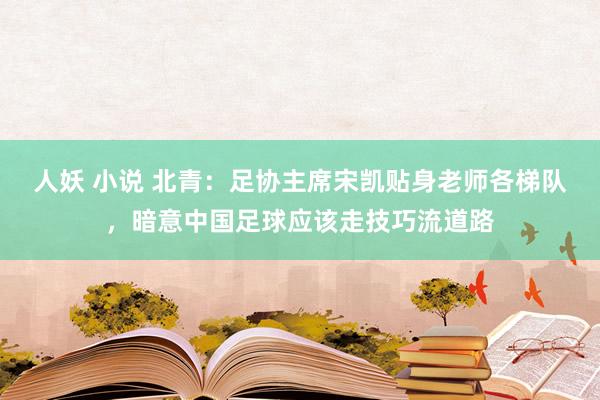 人妖 小说 北青：足协主席宋凯贴身老师各梯队，暗意中国足球应该走技巧流道路