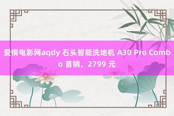 爱情电影网aqdy 石头智能洗地机 A30 Pro Combo 首销，2799 元