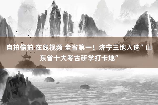 自拍偷拍 在线视频 全省第一！济宁三地入选”山东省十大考古研学打卡地”