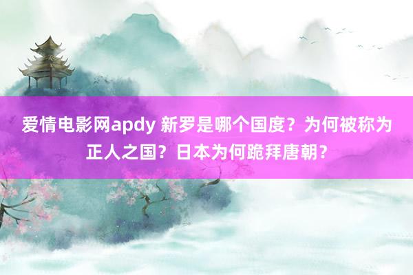 爱情电影网apdy 新罗是哪个国度？为何被称为正人之国？日本为何跪拜唐朝？