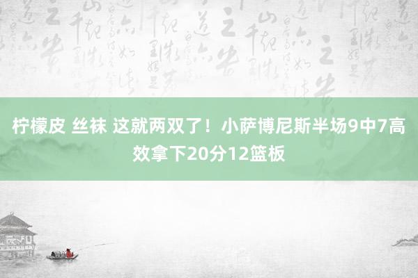 柠檬皮 丝袜 这就两双了！小萨博尼斯半场9中7高效拿下20分12篮板