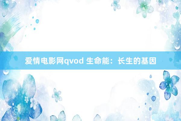 爱情电影网qvod 生命能：长生的基因