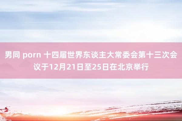 男同 porn 十四届世界东谈主大常委会第十三次会议于12月21日至25日在北京举行