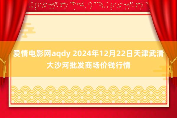 爱情电影网aqdy 2024年12月22日天津武清大沙河批发商场价钱行情