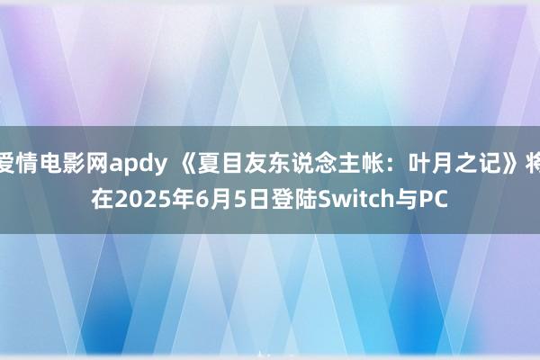 爱情电影网apdy 《夏目友东说念主帐：叶月之记》将在2025年6月5日登陆Switch与PC