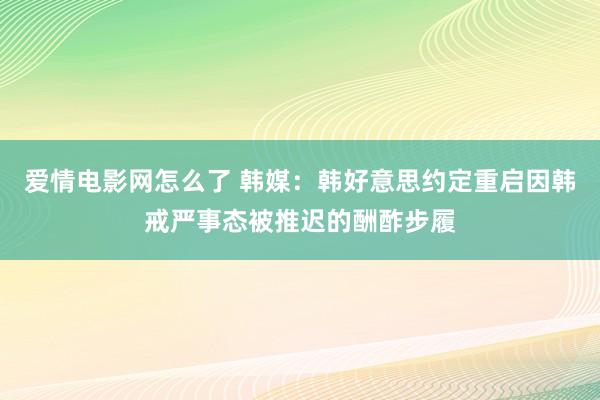 爱情电影网怎么了 韩媒：韩好意思约定重启因韩戒严事态被推迟的酬酢步履