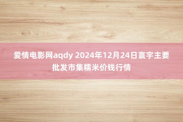 爱情电影网aqdy 2024年12月24日寰宇主要批发市集糯米价钱行情