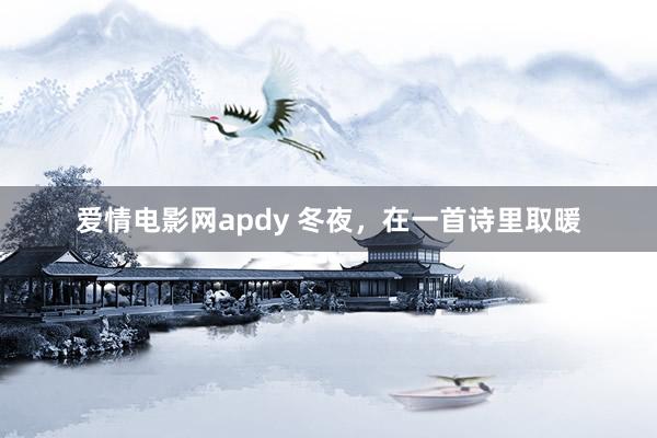 爱情电影网apdy 冬夜，在一首诗里取暖