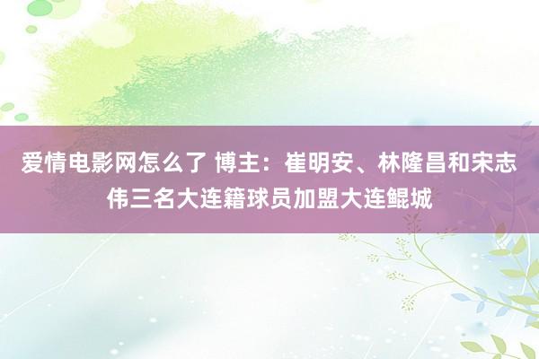 爱情电影网怎么了 博主：崔明安、林隆昌和宋志伟三名大连籍球员加盟大连鲲城