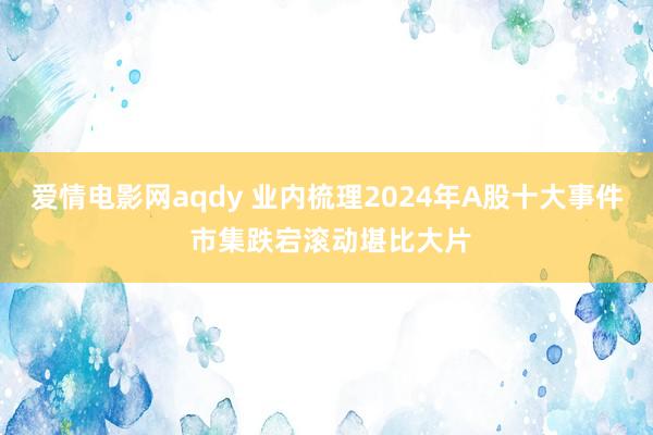 爱情电影网aqdy 业内梳理2024年A股十大事件 市集跌宕滚动堪比大片