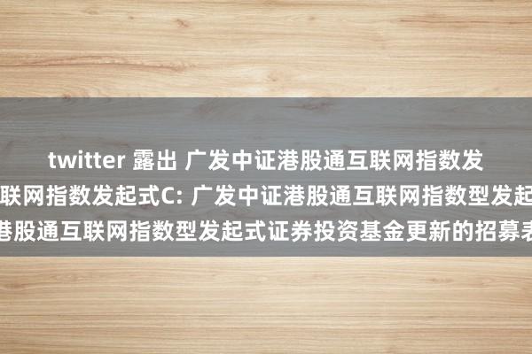 twitter 露出 广发中证港股通互联网指数发起式A，广发中证港股通互联网指数发起式C: 广发中证港股通互联网指数型发起式证券投资基金更新的招募表示书