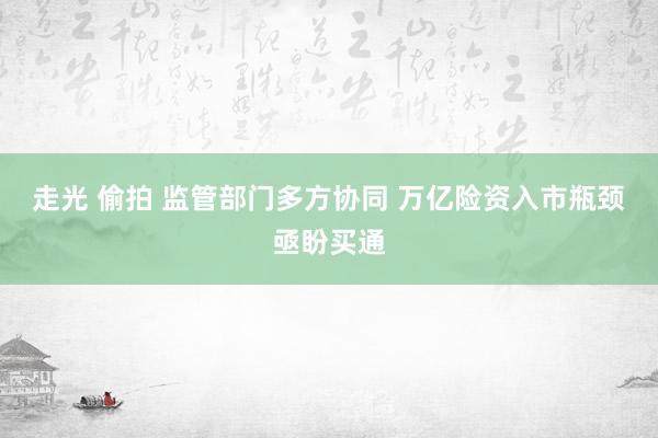 走光 偷拍 监管部门多方协同 万亿险资入市瓶颈亟盼买通