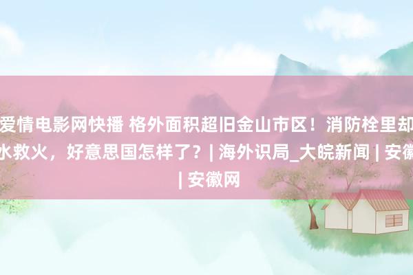 爱情电影网快播 格外面积超旧金山市区！消防栓里却没水救火，好意思国怎样了？| 海外识局_大皖新闻 | 安徽网