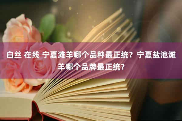 白丝 在线 宁夏滩羊哪个品种最正统？宁夏盐池滩羊哪个品牌最正统？